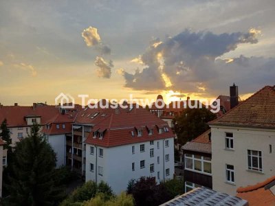 Tauschwohnung: Dachgeschoss, 3 Zimmer, Loggia, Keller