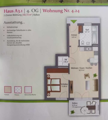 Attraktive und neuwertige 2-Raum-Wohnung mit Balkon in Fürth