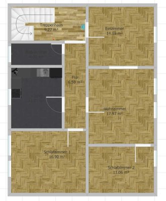 Frisch sanierte 4-Zimmer-Wohnung mit Terrasse und Gartennutzung in zentraler Lage