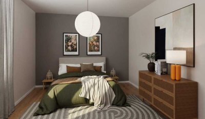Moderne Wohnung mit bodengleicher Dusche und Außenstellplatz