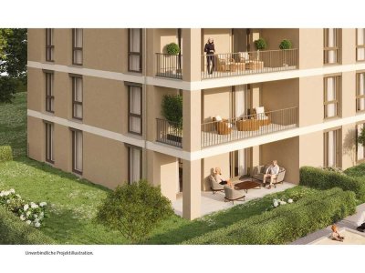 Neubautraum mit 4 Zimmern und Balkon – Erstbezug im 1. Obergeschoss
