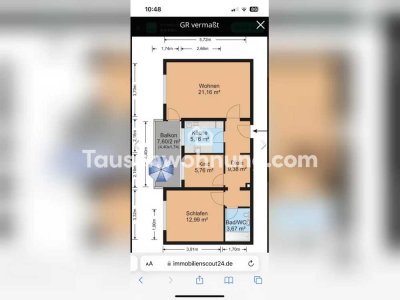 Tauschwohnung: Schöne Wohnung mit großem Balkon