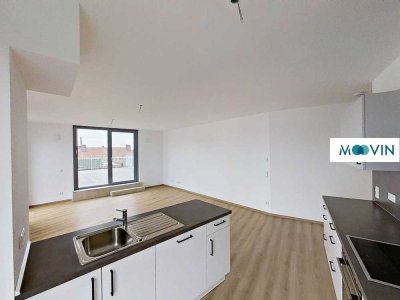 Weitläufige 3-Zimmer-Wohnung mit EBK und atemberaubender DACHTERRASSE in Neubauquartier NEO