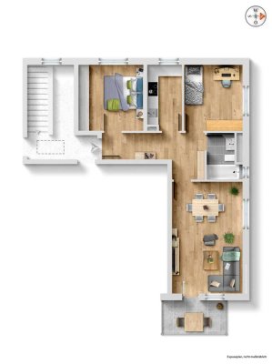 Im Grünen und bezugsfrei - Wunderschöne  3-Raumwohnung mit Tiefgaragenstellplatz und Balkon