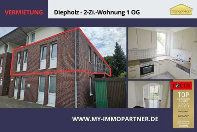 *** TOP 2 ZKB - 1 OG in Diepholz zu vermieten - mit Kellerraum und Pkw Stellplatz ab sofort frei ***