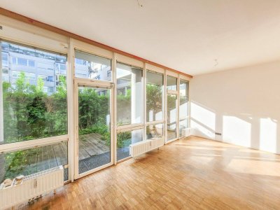 PROVISIONSFREI VOM EIGENTÜMER! MONTE LAA! TOP 1-ZIMMER WOHNUNG MIT TERRASSE UND EIGENGARTEN!