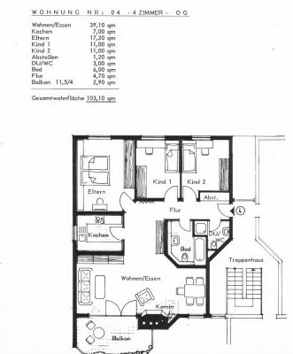 4-Raum-Wohnung mit gehobener Innenausstattung mit Balkon in Offenbach