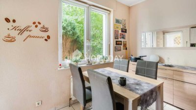 Sofort bezugsfrei: Charmante Erdgeschosswohnung mit Loggia und Gartenmitbenutzung