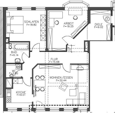 3,5-Zimmer-Wohnung in zentraler Lage, ideal für Pendler