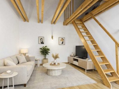 Charmante 2-Zimmer-Dachgeschosswohnung mit offenem Wohnkonzept