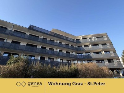 Moderne Neubauwohnung mit Balkon &amp; Tiefgarage in Graz St. Peter – derzeit vermietet