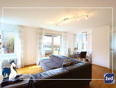 Citynah mit Gartenidylle: 2‑Zi-EG-Wohnung voll möbliert mit EBK, Terrasse & Garten in S-Freiberg!