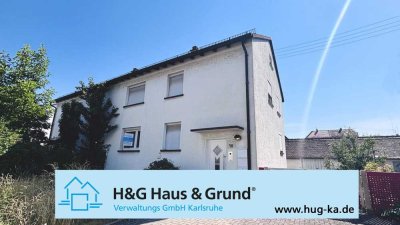KA-Durlach! Gepflegtes Zweifamilienhaus mit Garten und Einzelgarage - EG Frei!