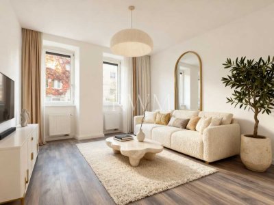 Wohnen im Herzen der Stadt – Charmante 2-Zimmer-Altbauwohnung mit Einbauküche