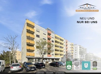 SMART INVEST: Vermietete 1-Zimmer-Wohnung mit Balkon, Garage und Kellerabteil in Karlsruhe-Neureut