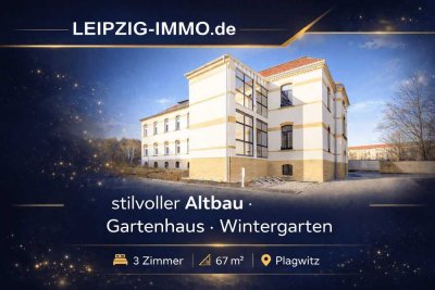 Wintergartenwohnung mit Stellplatz in Plagwitz ** Wintergarten ** Parkett ** ruhige Lage