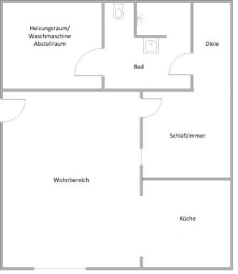Moderne 2-Zimmer Wohnung, sep, Küche, Bad