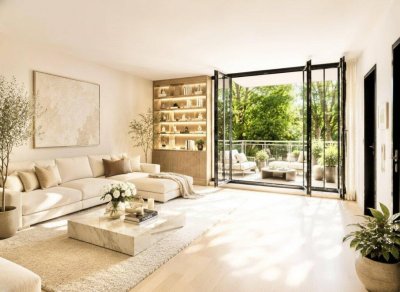 Exklusive Garçonnière in Oberdöbling gegenüber dem Rudolfinerhaus – in idyllischer Grünruhelage mit Balkon, Sauna &amp; Tiefgarage