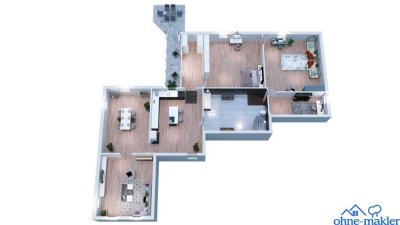 Attraktive Wohnung im Landhausstil in einem liebenswerten 3-Familienhaus, Veranda, Gartenanteile