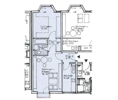 Sonnige, sehr zentrale 2 Zimmer-Wohnung in Stuttgart Mitte