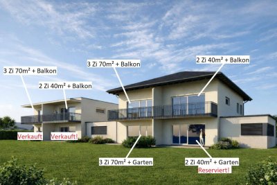 NEUBAU Kleinwohnanlage mit 2 Häusern und 8 Wohnungen in Waidmannsdorf - Schubertstraße / ERSTBEZUG