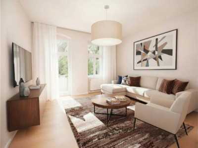 Renoviert, bezugsfrei, stilvoll: 2-Zimmer-Wohnung in begehrter Lage!