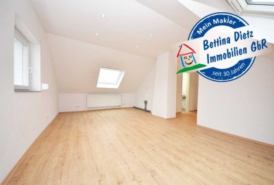 DIETZ: Moderne und neu-renovierte 2-Zimmer-Dachgeschosswohnung in ruhiger Wohnlage von Mainaschaff!