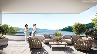 Moderne Neubau-Villa (teilbar) mit atemberaubenden Blick auf den Wörthersee und Marina Platz- Einziehen im Juni 2024