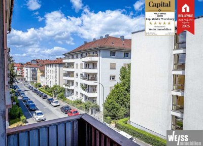 Renovierte 3 Zimmer Wohnung mit 2 Balkonen in Top-Lage in der Sanderau -ohne Waschmaschine-