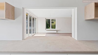 Hoch oben, in Mauer, die Rooftop Terrasse 73m2, der Balkon 16m2, die top sanierte Wohnung 90m2