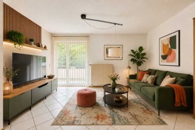 Lichtdurchflutetes Zuhause mit 3 Zimmern, Balkon und Blick ins Grüne