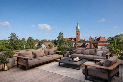 Stilvoll leben mit Privatsphäre – Architektenwohnung mit 36 m² Dachterrasse!