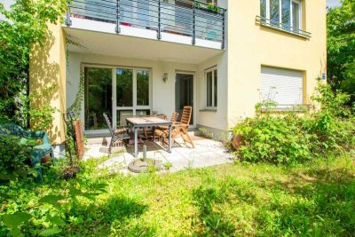 Gartenblick in Neubiberg – familienfreundliche 4-Zimmer Erdgeschosswohnung mit Erbbaurecht