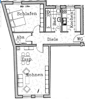 schöne 2 Raumwohnung in zentrale Lage