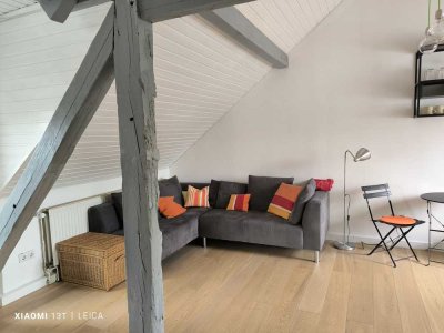 Charmante voll möblierte 1-Zimmer Dachgeschosswohnung in Köln-Rheinkassel am Naturschutzgebiet