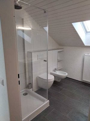 Modernisierte DG-Wohnung mit dreieinhalb Zimmern sowie  Balkon und Einbauküche in Bernstadt
