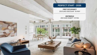 Mietrabatt - Erstbezug: 2-Zimmer Wohnung mit EBK & Balkon, 5 Min. zur U5