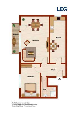 2-Zimmer-Wohnung mit Weitblick ~Neuer Laminatboden~