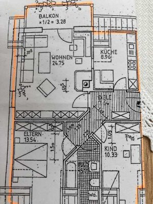 Gemütliche 3-Zimmer-Dachgeschosswohnung mit EBK in Straubing