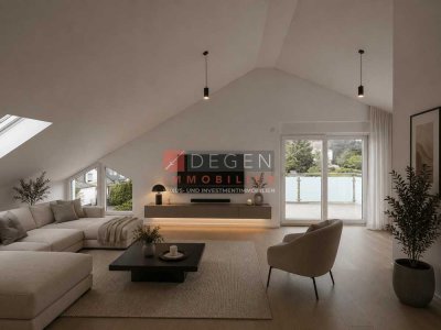 Erstbezug im Dachgeschoss (2.OG): 4-Zimmer-Wohnung mit Balkon in Huckarde.