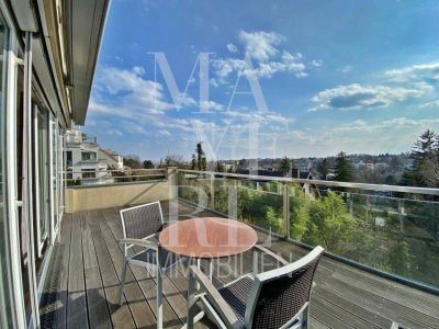Möblierte Terrassen-Neubauwohnung mit Blick über Wien - Privatstraße