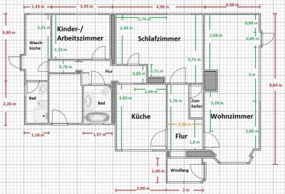 Gepflegte 3-Zimmer Erdgeschosswohnung mit Terrasse in Wilstedt