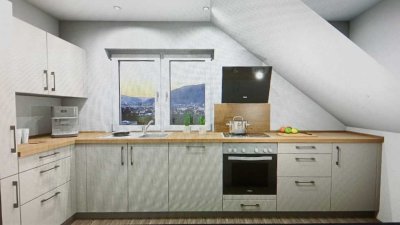 Helle DG Wohnung mit Balkon & neuer Einbauküche in Großheubach