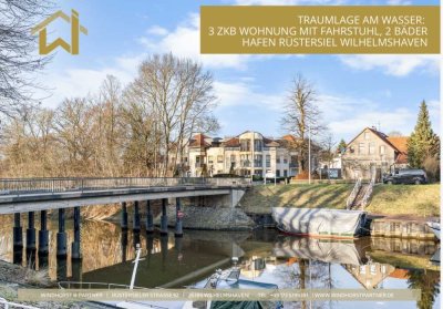 Maritime 3-ZKB-Traumwohnung mit Hafenblick, Fahrstuhl & Südwest-Balkon