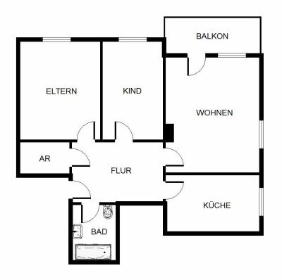 3-Zimmer-Wohnung in Gelsenkirchen Hassel