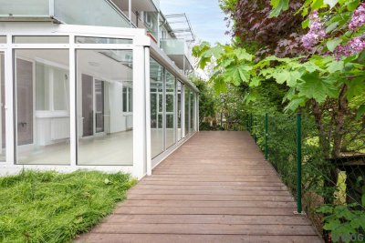 Freundliche Gartenwohnung || Terrasse || Wintergarten || Garage || 30 Min. in die Innenstadt