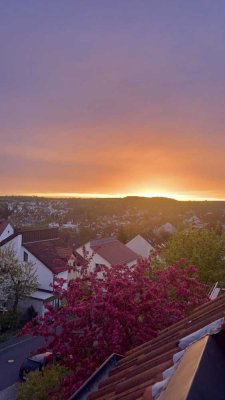 Helle 2-Zimmer Dachgeschosswohnung mit Dachterrasse und Balkon in Würzburg-Versbach