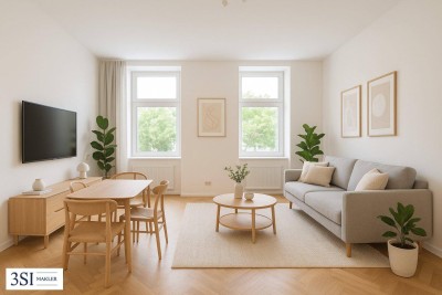 Elegante 3-Zimmer-Wohnung mit Parkblick – Erstbezug im revitalisierten Altbau