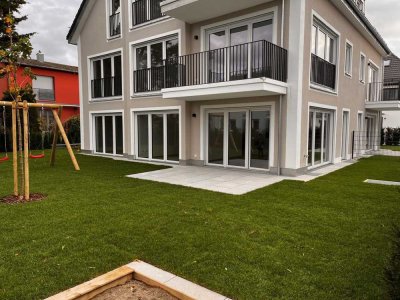 *** NEUBAU*** Stilvolle 3-Zi.-Gartenwohnung mit EBK und TG