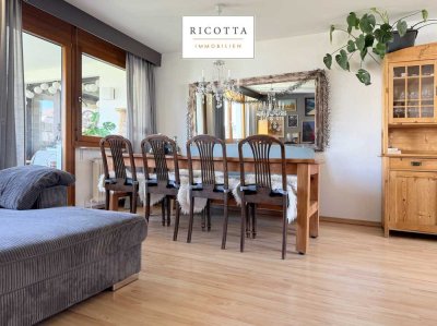 Helle 3,5 Zimmer-Wohnung mit überdachtem Südbalkon und Blick ins Grüne